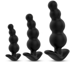 Simon 3 Farklı Boyutlu Boncuklu Yumuşak Silikon Anal Plug Seti