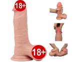 Sliding Hareketli Dış Yüzey Özel 20 Cm Bütün Testisli Ultra Gerçekci Realistik Penis