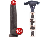 Sliding Hareketli Dış Yüzey Ultra Yumuşak 23 Cm Kemerli Penis