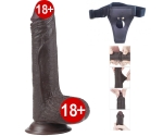 Sliding Hareketli Dış Yüzey Yumuşak 17 Cm Kemerli Takma Penis