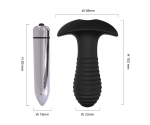 Spiral Ekstra Uyarıcı Gövde Tasarımlı  Titreşimli Anal Plug Spiral Ekstra Uyarıcı Gövde Tasarımlı  Titreşimli Anal Plug