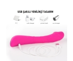 Sunshine 9 Fonksiyonlu Titreşimli Şarjlı Bükülebilir Damarlı Vibratör Dildo