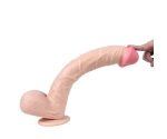 Realistik Dokuda 33 Cm Büyük Boy Kalın Damarlı Penis