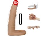 The Ultra Soft Double 18 Cm Titreşimli Ultra Yumuşak Anal Protez Penis Çift Yönlü İlişki
