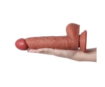 Wolve 26 Cm Çift Katmanlı Ultra Yumuşak Kemerli Realistik Penis	
