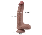 Ultra Özel Nature Cock Yumuşak Dokulu Çift Katmanlı 21 Cm Realistik Penis
