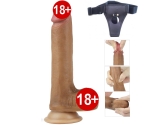Ultra Özel Yumuşak Dokulu Çift Katmanlı 20 Cm Kemerli Penis