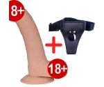 Ultra Yumuşak Özel Dokulu 21 Cm Belden Bağlamalı Penis