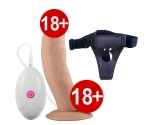 Ultra Yumuşak Özel Dokulu 21 Cm Titreşimli Realistik Belden Bağlamalı Penis-1093 Ultra Yumuşak Özel Dokulu 21 Cm Titreşimli Realistik Belden Bağlamalı Penis-1093
