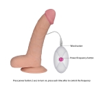 Ultra Yumuşak Özel Dokulu 21 Cm Titreşimli Realistik Penis