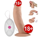 Ultra Yumuşak Özel Dokulu 21 Cm Titreşimli Realistik Penis