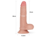 Ultra Yumuşak Silikon Serisi Özel Çift Katmanlı 18 Cm Takma Penis
