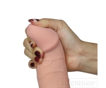 Ultra Yumuşak Özel Dokulu 21 Cm Titreşimli Realistik Penis