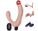 Uzaktan Kumandalı Ultra Lüks Strapless Double Vibratör Penis