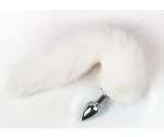 Uzun Beyaz Kuyruklu Metal Küçük Boy Anal Plug