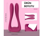 Vanessa Aynı Anda 2 Bögle Uyarıcı Kıkırdaklı Fonksiyonel Şarjlı Vibratör