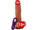Victor 20 Cm 10 Fonksiyonlu Titreşimli Ultra Yumuşak Realistik Penis