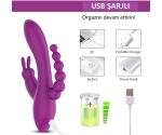 Violet 10 Modlu Titreşimli Anal Vajinal ve G-Bölgesi Uyarıcı Rabbit Vibratör