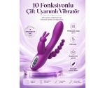 Violet 10 Modlu Titreşimli Anal Vajinal ve G-Bölgesi Uyarıcı Rabbit Vibratör