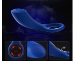 Wowyes B9 Şarjlı 10 Farklı Titreşimli Su Geçirmez Lüks Mavi Penis Halkası
