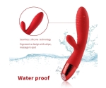 Wowyes V3 Şarjlı Bükülebilen G Bölgesi ve Klitoris Uyarıcı Kırmızı Tavşan Vibratör