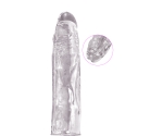 Xise Beck 16.5 Cm Şeffaf Görünümlü Damarlı Penis Kılıfı