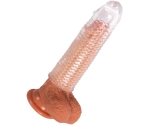 Xise Phil 16.5 Cm Şeffaf Görünümlü Tırtıklı Penis Kılıfı