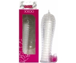 XXOO Titreşimli Tırtıklı Şeffaf Penis Kılıfı-Pembe XXOO Titreşimli Tırtıklı Şeffaf Penis Kılıfı-Pembe