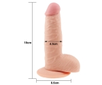 Yeni Nesil Ultra Yumuşak Özel Dokulu 18 Cm Realistik Penis-1084