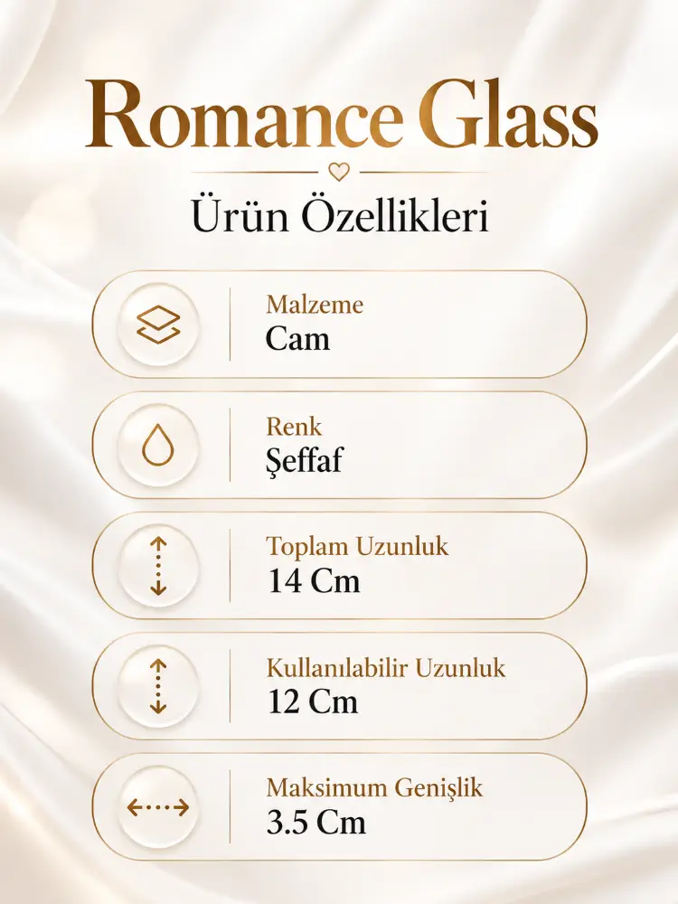 Romance Glass Boğumlu Cam Dildo