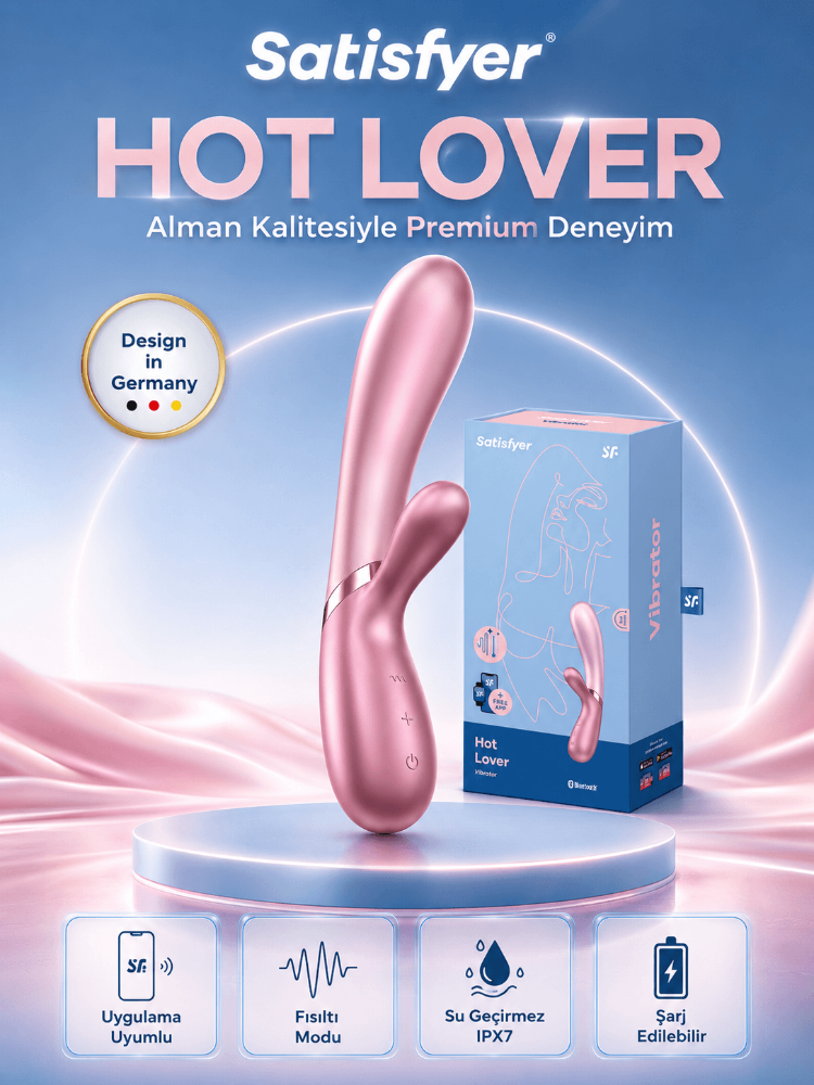 Satifyer Hot Lover G-Bölgesi ve Klitoris Uyarıcı Telefon Kontrollü Isıtmalı Vibratör