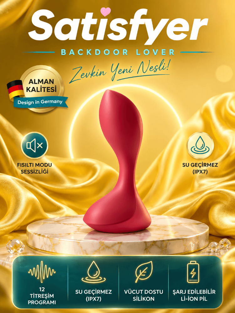 Satisfyer Backdoor Lover 12 Fonksiyonlu Titreşimli Şarjlı Anal Plug Vibratör