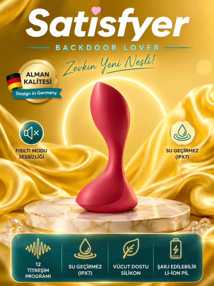 Satisfyer Backdoor Lover 12 Fonksiyonlu Titreşimli Şarjlı Anal Plug Vibratör