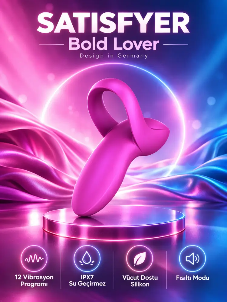 Satisfyer Bold Lover Dark Pink 12 Farklı Titreşim Modlu Parmak Vibratörü 