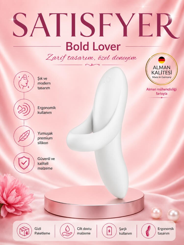 Satisfyer Bold Lover White 12 Farklı Titreşim Modlu Parmak Vibratörü 