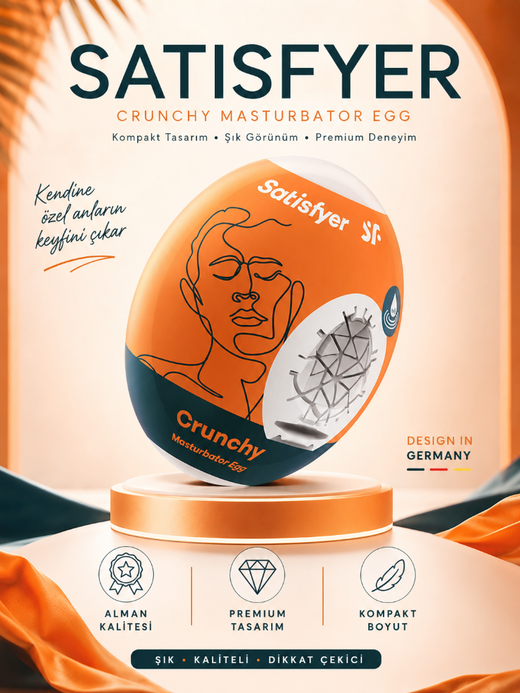Satisfyer Crunchy 3 Kullanımlık İçi Tırtıklı Yapay Mastürbatör