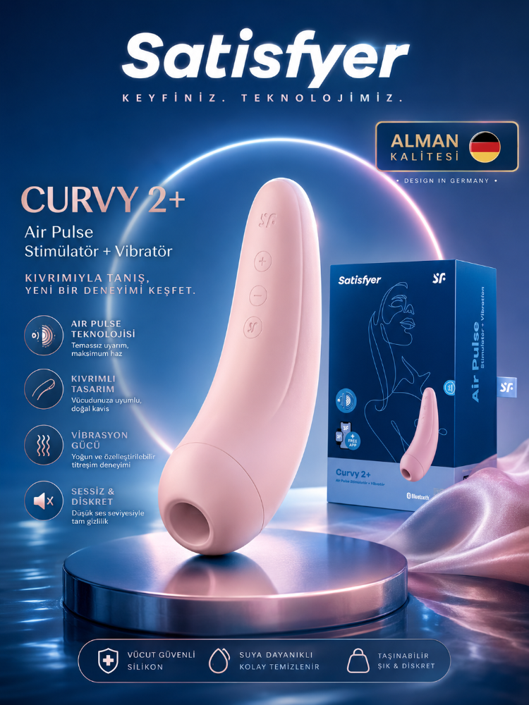 Satisfyer Curvy 2+ Pink Klitoris Stimülatörü ve App Kontrol Titreşimli Vibratör
