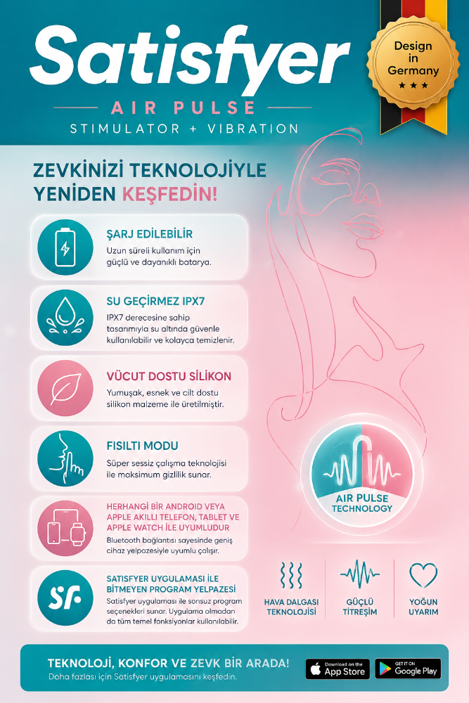 Satisfyer Curvy 2+ White Klitoris Stimülatörü ve App Kontrol Titreşimli Vibratör