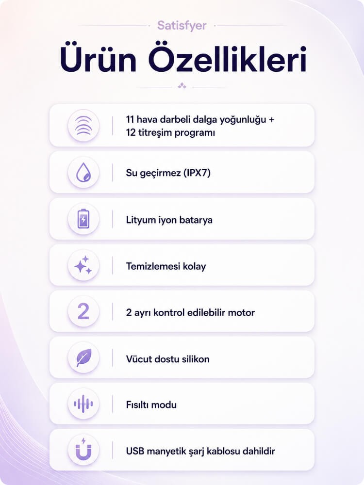 Satisfyer Curvy Trinity 3 Red Emişli Ve Güçlü Titreşimli 2 Motorlu G-Spot Vibratör