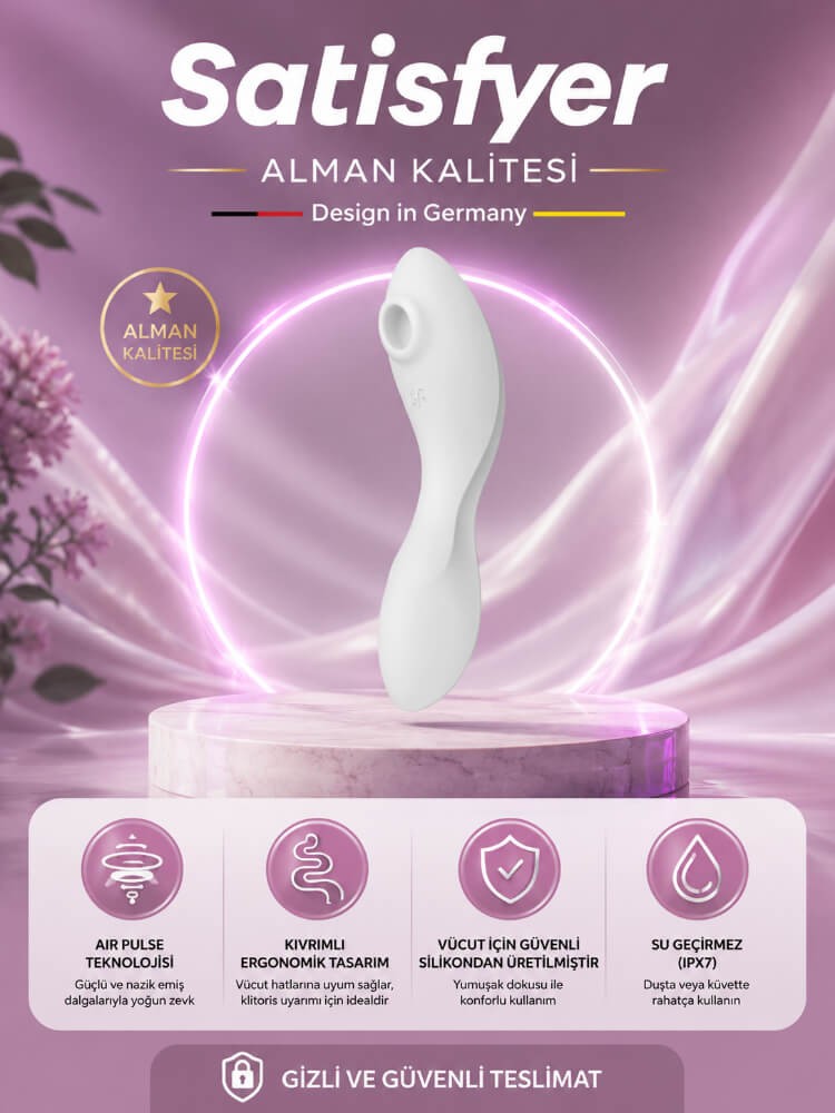 Satisfyer Curvy Trinity 5+ White App Kontrollü Emişli&Titreşimli Vibratör 