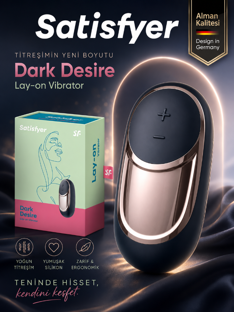 Satisfyer Dark Desire Klitoris Uyarıcı 15 Modlu Titreşimli Şarjlı Vibratör
