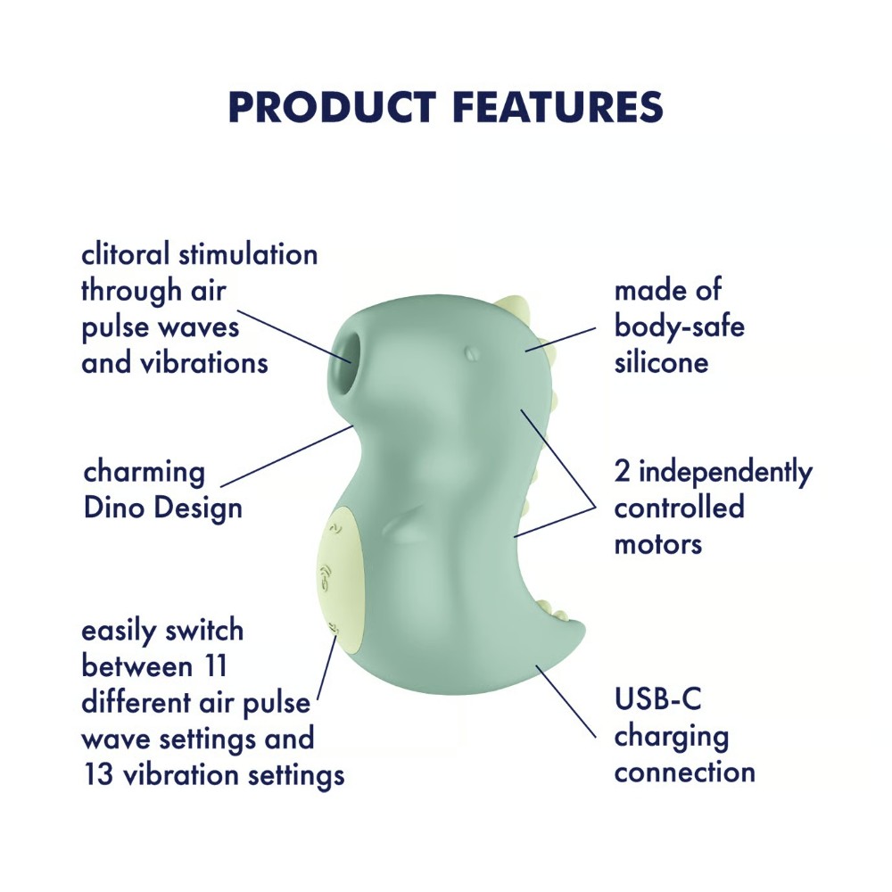 Satisfyer Din-OOOH USB-C Şarjlı Hava Dalgası ve Titreşimli Masaj Cihazı