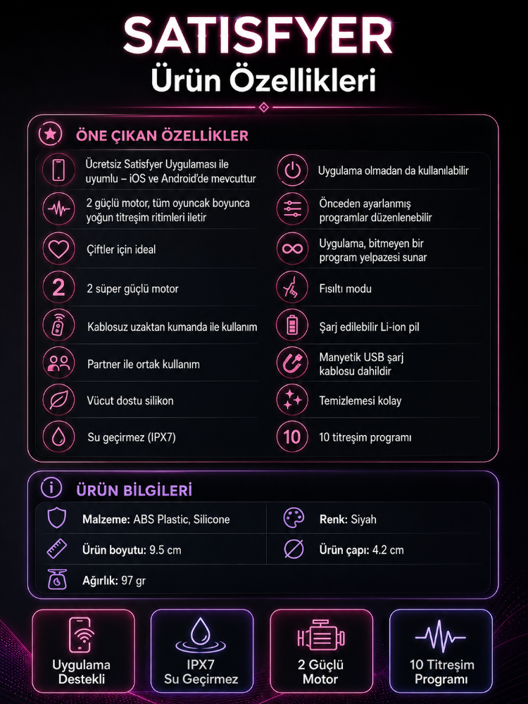 Satisfyer Double Fun Black Telefon Kontrollü Çiftlere Özel Vibratör