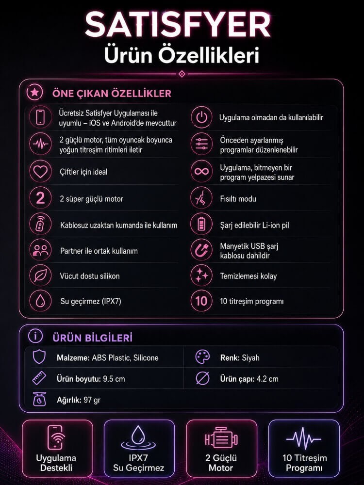 Satisfyer Double Fun Black Telefon Kontrollü Çiftlere Özel Vibratör