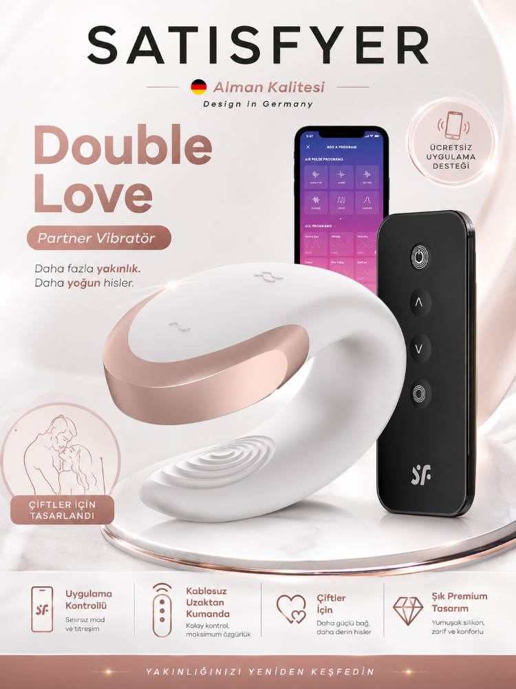 Satisfyer Double Love White Telefon Kontrollü Çiftlere Özel Vibratör