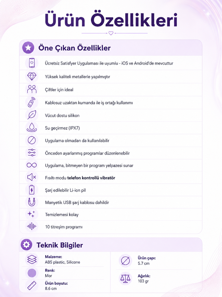Satisfyer Double Love White Telefon Kontrollü Çiftlere Özel Vibratör