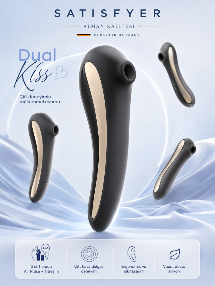 Satisfyer Dual Kiss Black Emişli Ve Güçlü Titreşimli G-Spot Vibratör