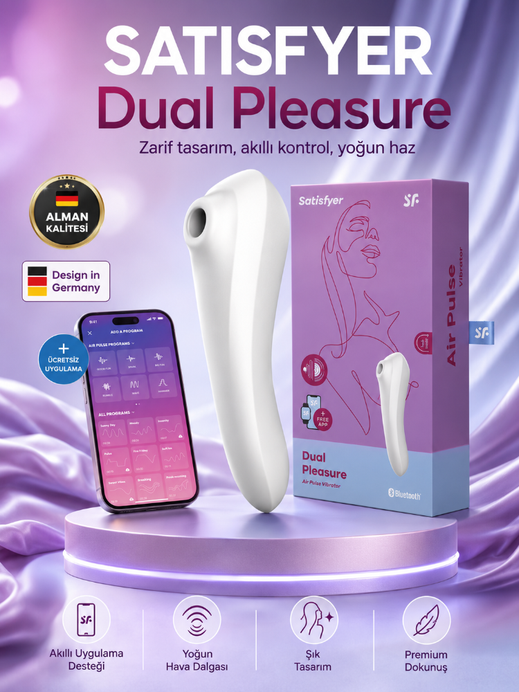 Satisfyer Dual Pleasure Titreşim&Emiş Modlu Telefon Uyumlu Vibratör