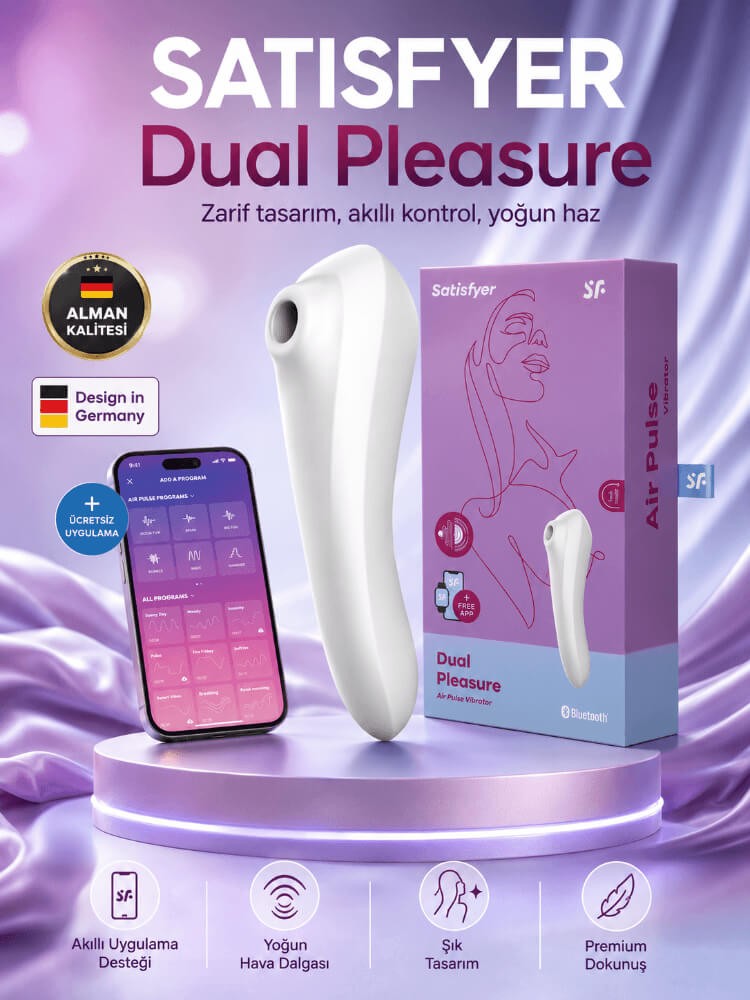 Satisfyer Dual Pleasure Titreşim&Emiş Modlu Telefon Uyumlu Vibratör