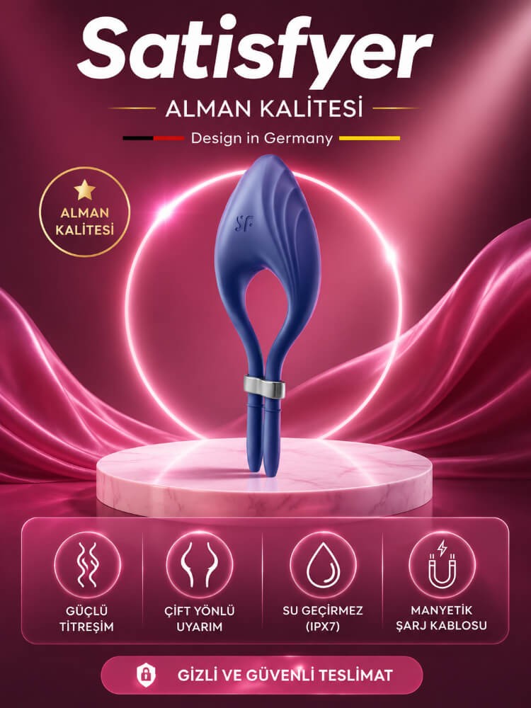 Satisfyer Duelist blue 12 Farklı Titreşim Modlu Penis Halkası 